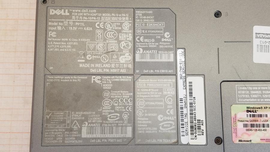 089-152-013 Ноутбук DELL LATITUDE D610 #10