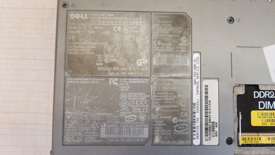 089-152-014 Ноутбук DELL LATITUDE D610 #10