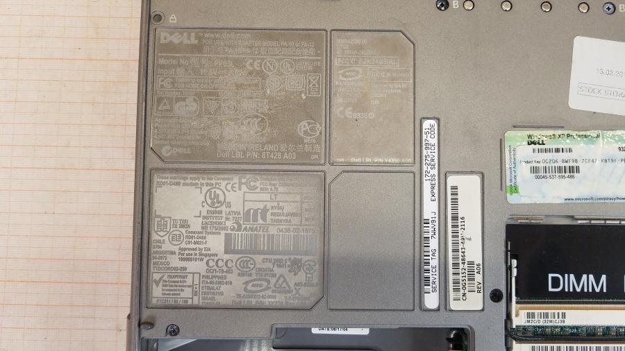 089-153-018 Ноутбук DELL Latitude D600 PP05L #12