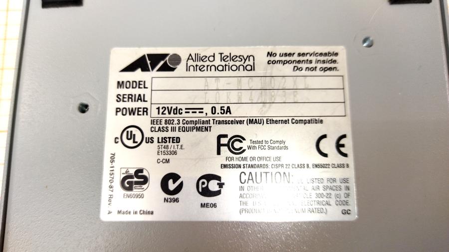 114-240-001 Медиаконвертер Allied Telesyn AT-MC102XL #8