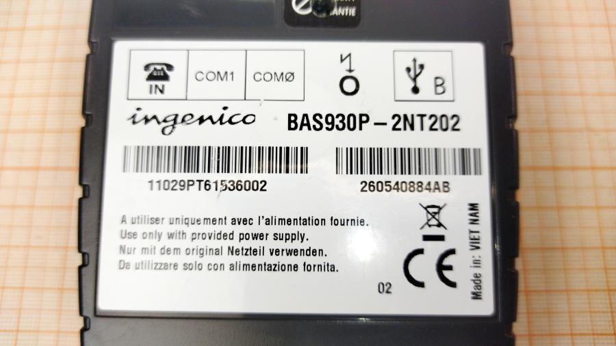 114-271-001 Платежный терминал INGENICO BAS930P-2NT202 #7