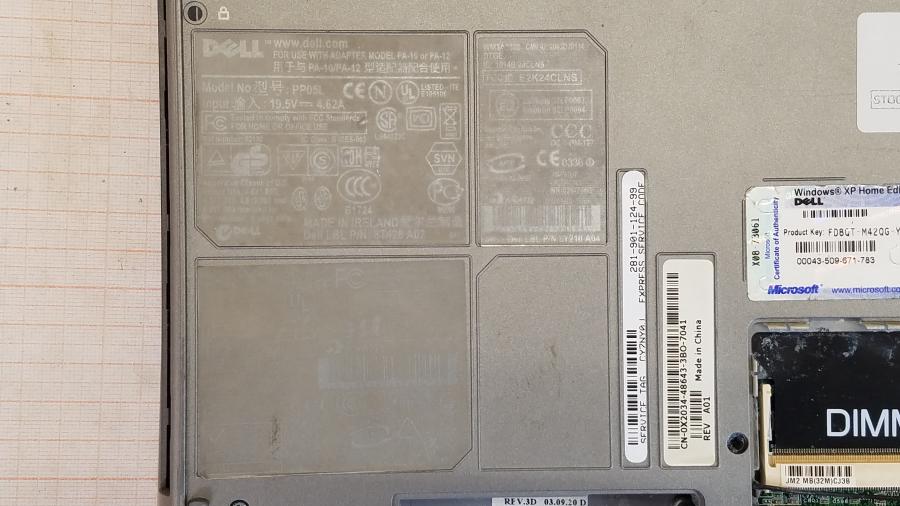 089-153-015 Ноутбук DELL Latitude D600 PP05L #11