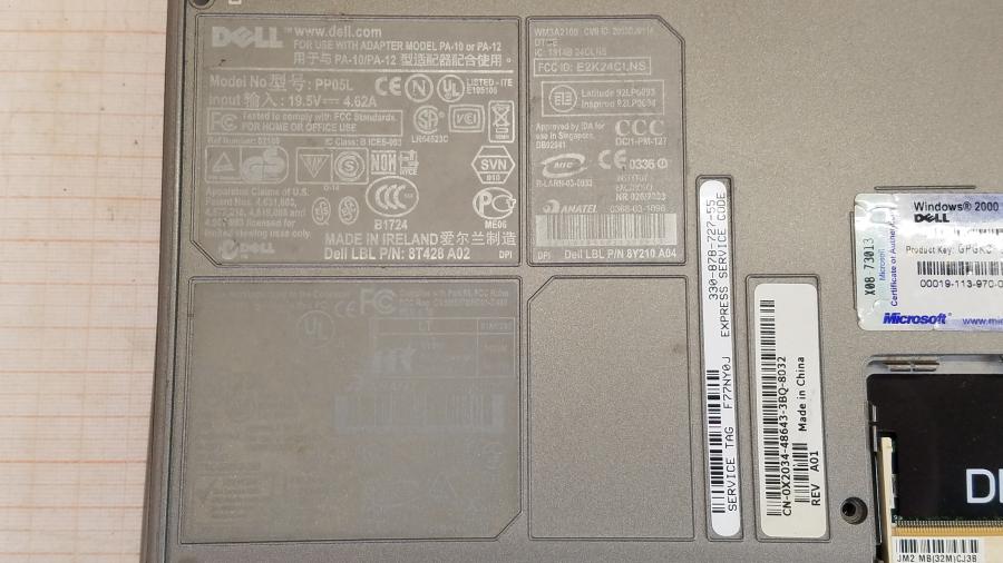 089-153-005 Ноутбук DELL Latitude D600 PP05L #10