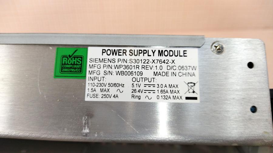 114-278-001 Блок питания АТС SIEMENS S30122-K7642-X10-1 #11