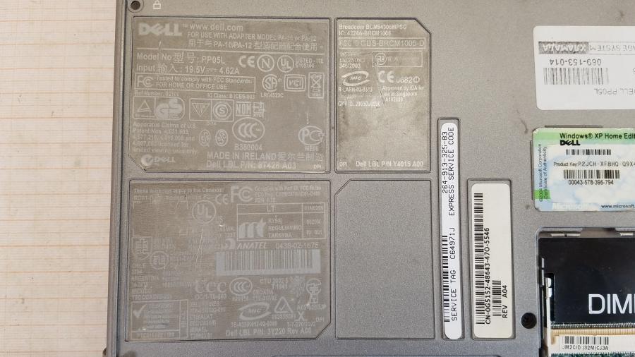 089-153-014 Ноутбук DELL Latitude D600 PP05L #10