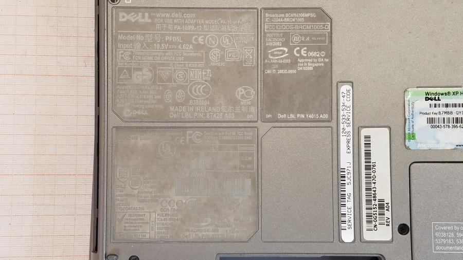 089-153-011 Ноутбук DELL Latitude D600 PP05L #11