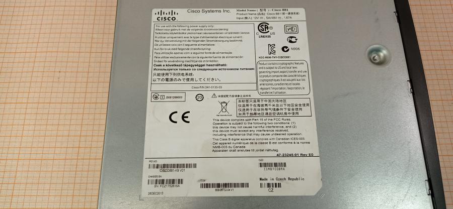 215-014-001 Маршрутизатор CISCO 881-K9 #12