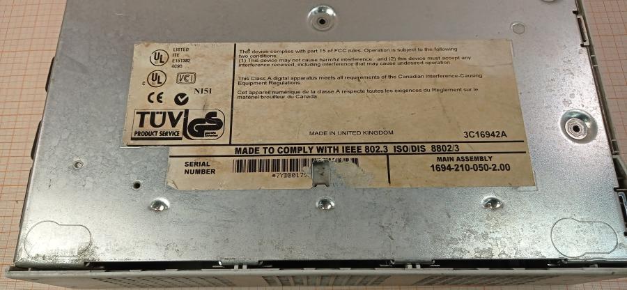 215-018-001 Коммутатор управляемый 3COM 3C16942A #10