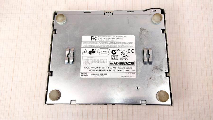 215-017-001 Концентратор 3COM OfficeConnect Dual Speed Hub 8 (3C16750B) #10