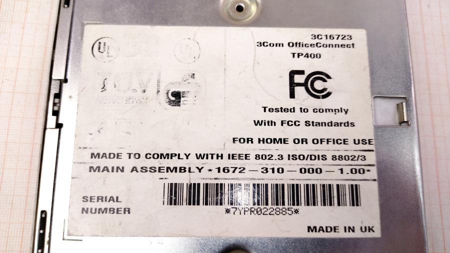 215-019-001 Концентратор 3COM OfficeConnect Hub TP400 (3C16723) #9