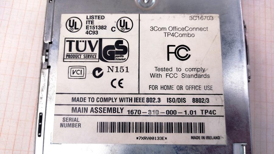 215-023-001 Концентратор 3COM OfficeConnect TP4Combo (3C16703) #11