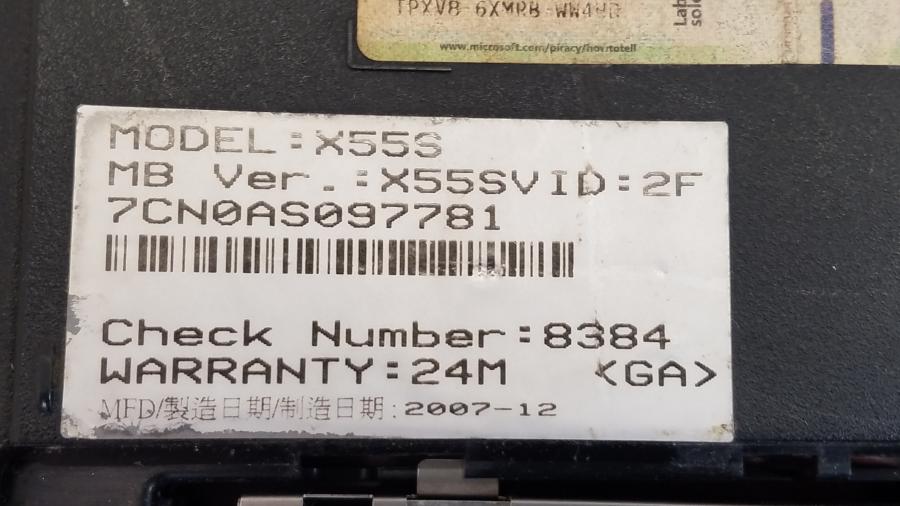 089-069-005 Ноутбук ASUS X55S #10