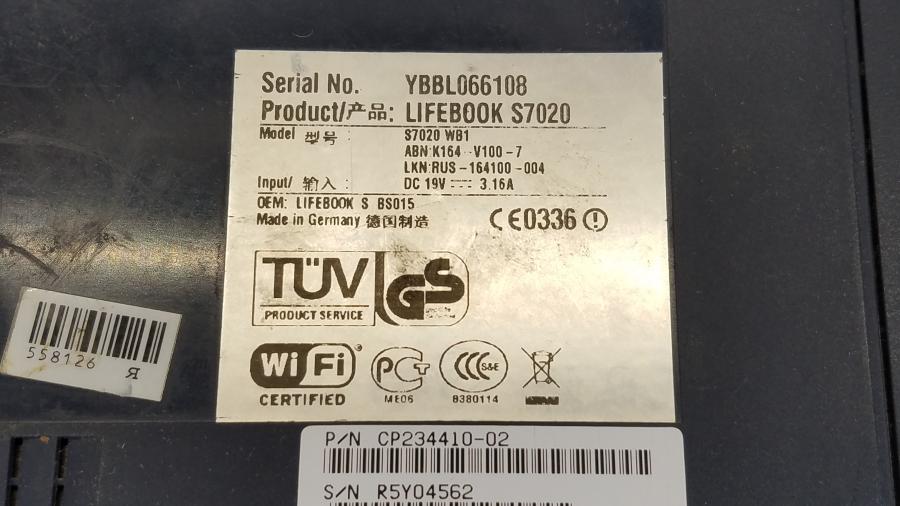 113-013-002 Ноутбук FUJITSU-SIEMENS S7020 #10