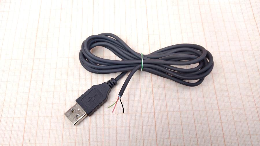 165-935-001 Кабель USB   USB A (M) - Pigtail 1.8m gry #1