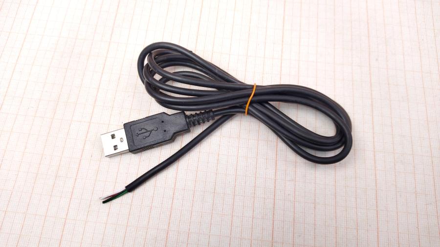 165-939-001 Кабель USB  USB A (M) - Pigtail 1.5m blk #1