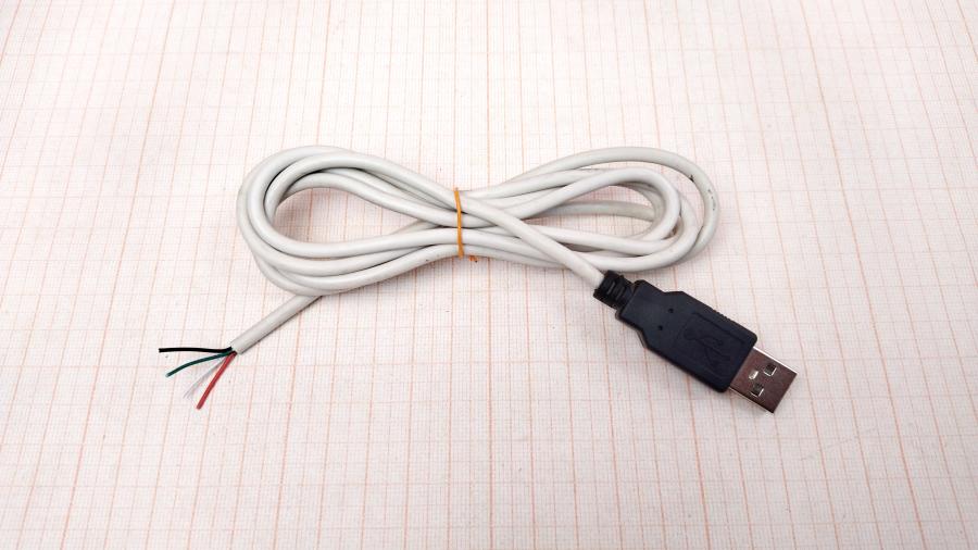 165-941-001 Кабель USB   USB A (M) - Pigtail 1.5m wht #1