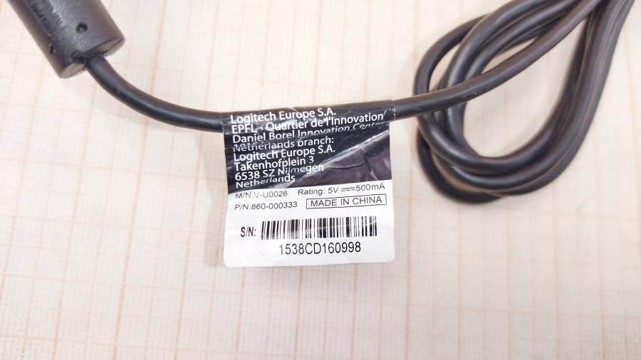 165-942-001 Кабель USB Logitech  USB A (M) - 5pin (V-U0026) #2