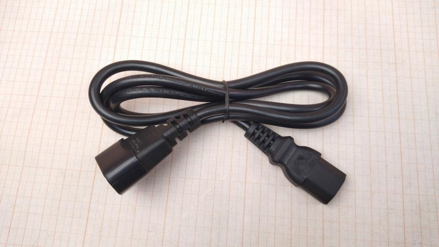 114-427-001 Удлинитель питания IEC-C14 CHAOHUI IEC C13 - IEC C14 1.2m blk #1