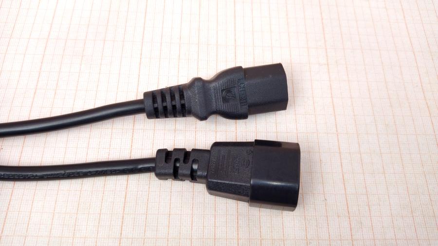 114-427-001 Удлинитель питания IEC-C14 CHAOHUI IEC C13 - IEC C14 1.2m blk #2