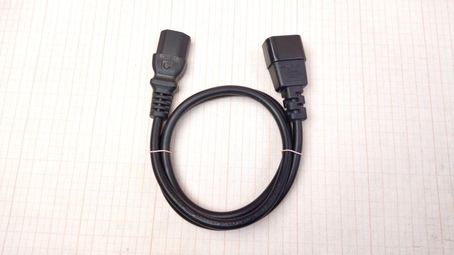 114-428-001 Удлинитель питания IEC-C14 CHAOHUI IEC C13 - IEC C14 0.85m blk #1