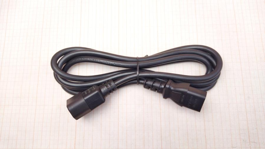 114-430-001 Удлинитель питания IEC-C14 WELL SHIN IEC C13 - IEC C14 1.8m blk #1