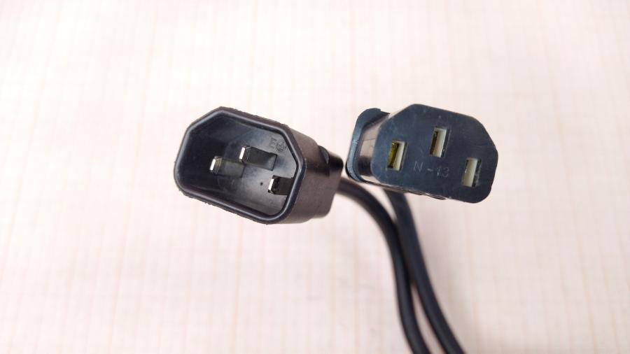 114-431-001 Удлинитель питания IEC-C14 WELL SHIN IEC C13 - IEC C14 1.2m blk #3