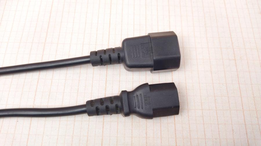 114-433-001 Удлинитель питания IEC-C14   IEC C13 - IEC C14 1.5m blk #2