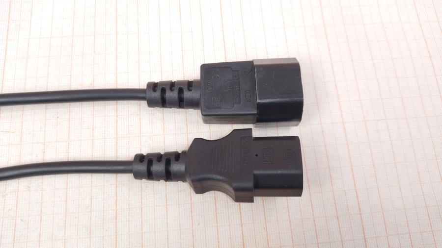 114-435-001 Удлинитель питания IEC-C14 QIAOPU IEC C13 - IEC C14 3m blk #2