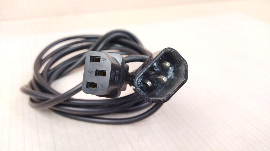 114-435-001 Удлинитель питания IEC-C14 QIAOPU IEC C13 - IEC C14 3m blk #3