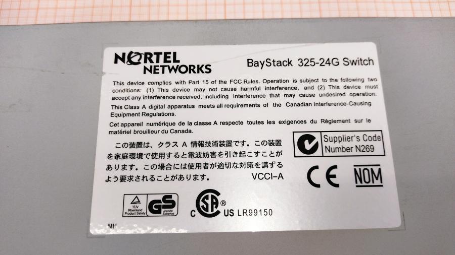 077-067-001 Коммутатор управляемый NORTEL BayStack 325-24G Switch #14