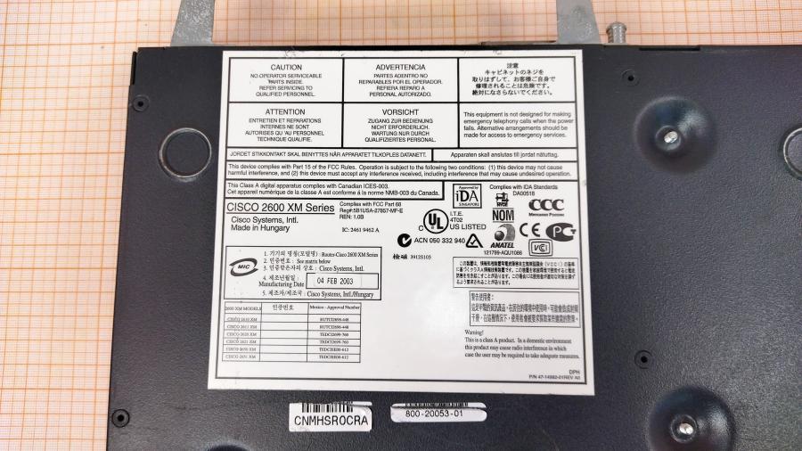 043-050-003 Маршрутизатор CISCO 2621XM + NM-1E + 2x WIC-2T #11