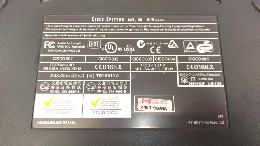 068-034-001 Маршрутизатор CISCO 803 #11