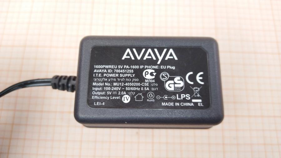 114-484-001 БП для IP телефона AVAYA 1600PWREU #2