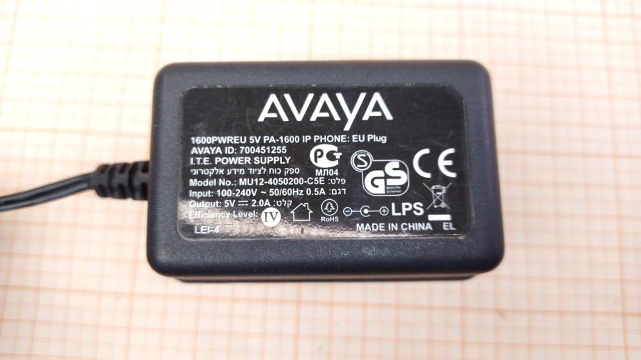 114-484-002 БП для IP телефона AVAYA 1600PWREU #2