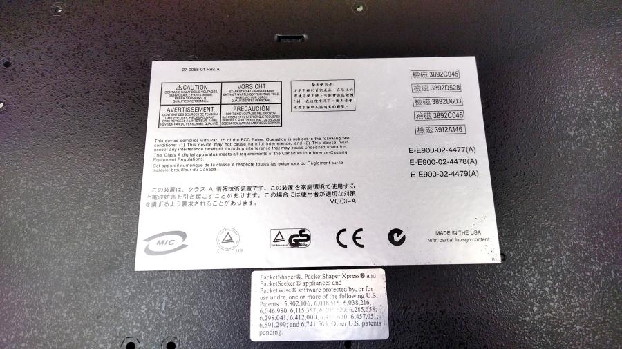 068-041-001 Устройство сетевого мониторинга Packeteer 1550 #12