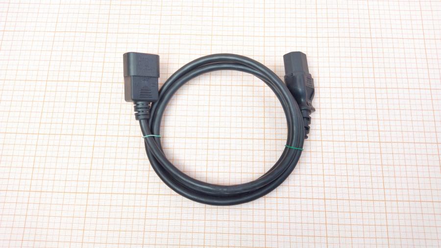 114-486-001 Удлинитель питания IEC-C14 LONGWELL IEC C13 - IEC C14 1.3m blk #1