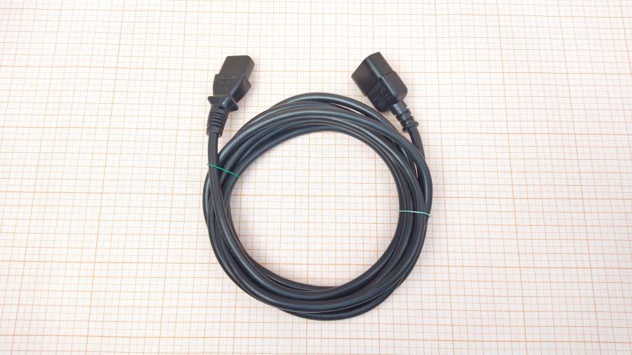 114-487-001 Удлинитель питания IEC-C14 I-SHENG IEC C13 - IEC C14 3m blk #1