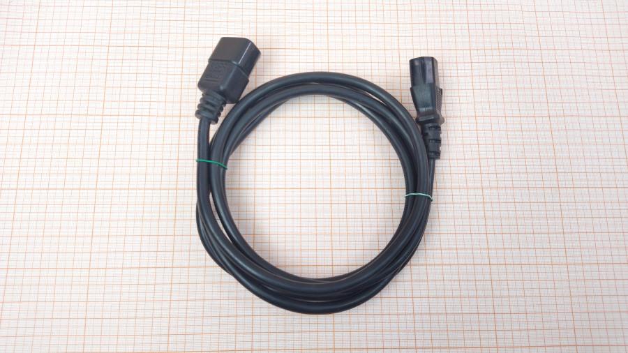 114-488-001 Удлинитель питания IEC-C14 WELL SHIN IEC C13 - IEC C14 2m blk #1