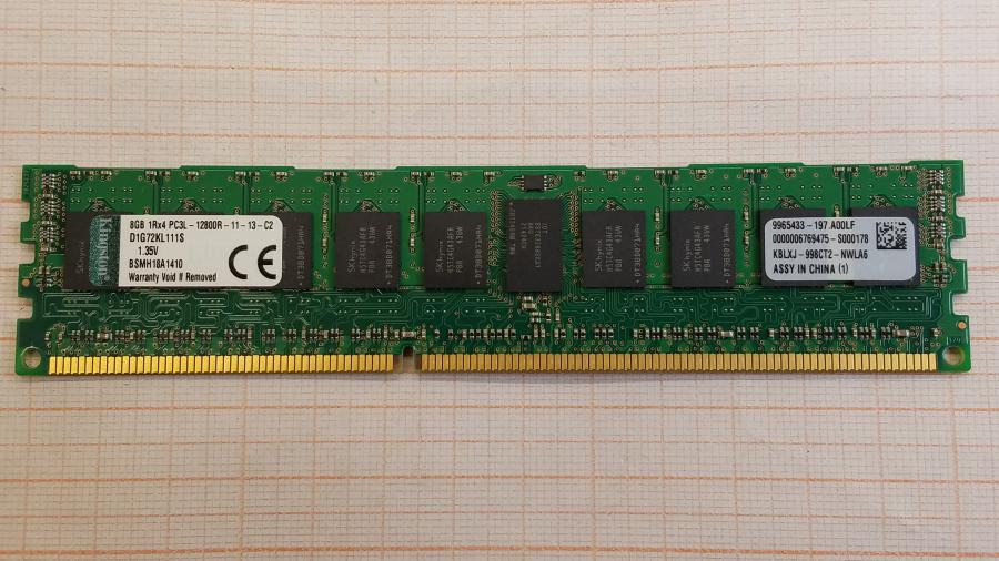 195-216-001 DDR3 RDIMM ECC REG KINGSTON D1G72KL111S #1