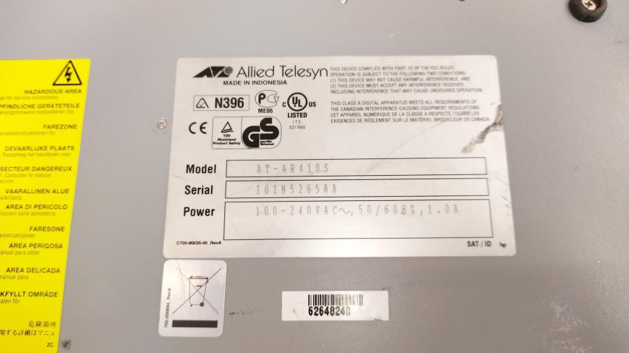 077-073-004 Маршрутизатор Allied Telesyn AR410S #11