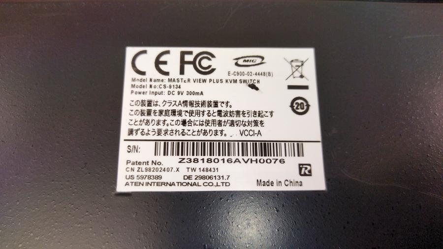 077-076-015 Свитч KVM ATEN Master View PLUS CS-9134 #12