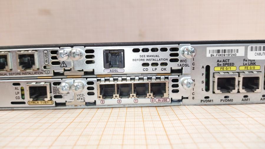 083-045-001 Маршрутизатор CISCO 2811 + NM-ESW-16 + VIC2-2FXS + VIC 1ADSL + VWIC2-1MFT-T1/E1 + VIC2-4FX0 #12