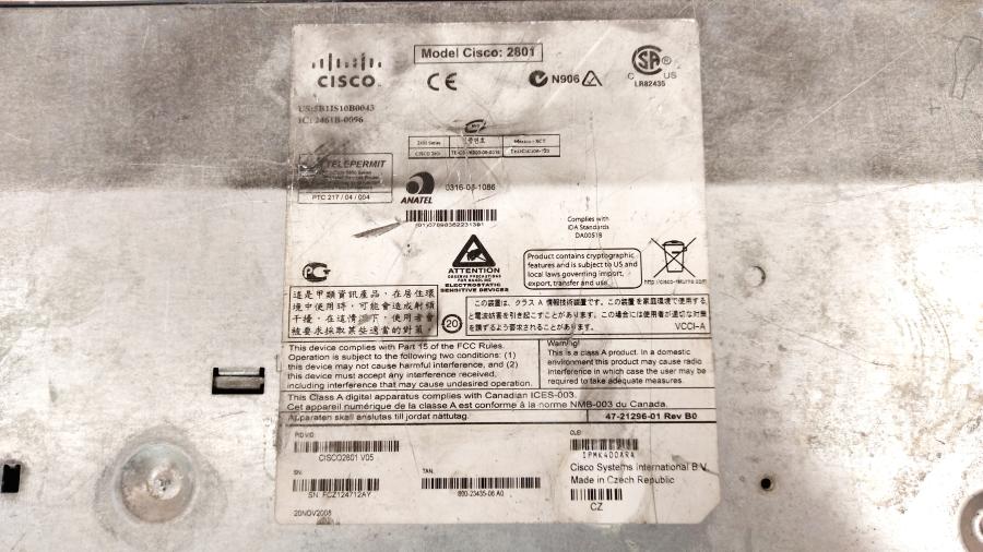 043-059-001 Маршрутизатор CISCO 2801 #12
