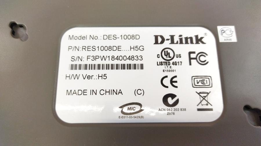 173-251-001 Коммутатор неуправляемый D-LINK DES-1008D #8