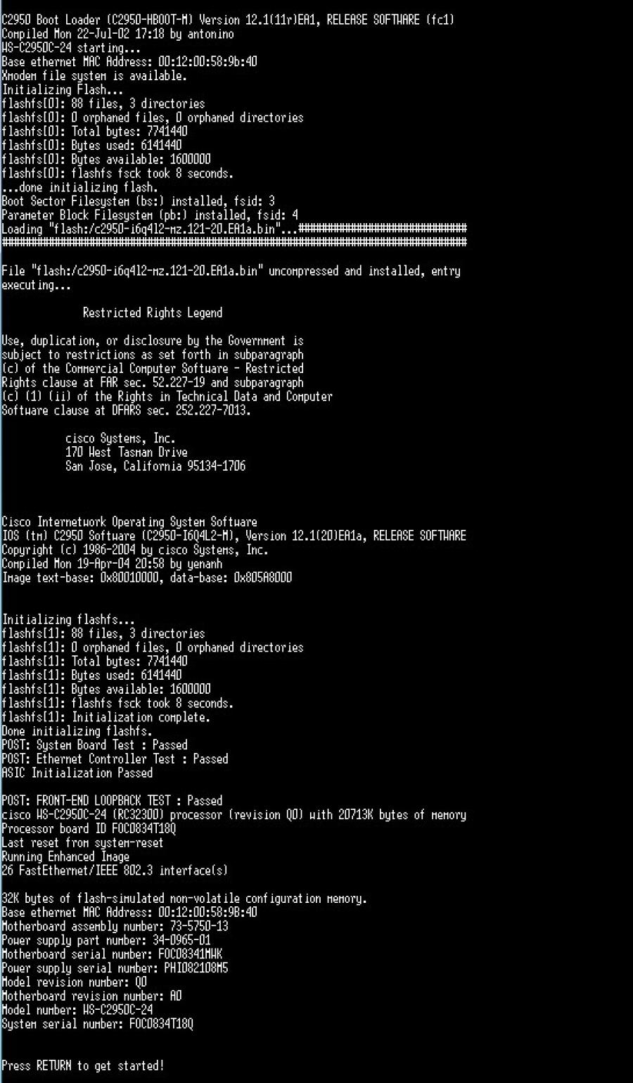 114-490-001 Коммутатор управляемый CISCO Catalyst WS-C2950C-24 #19
