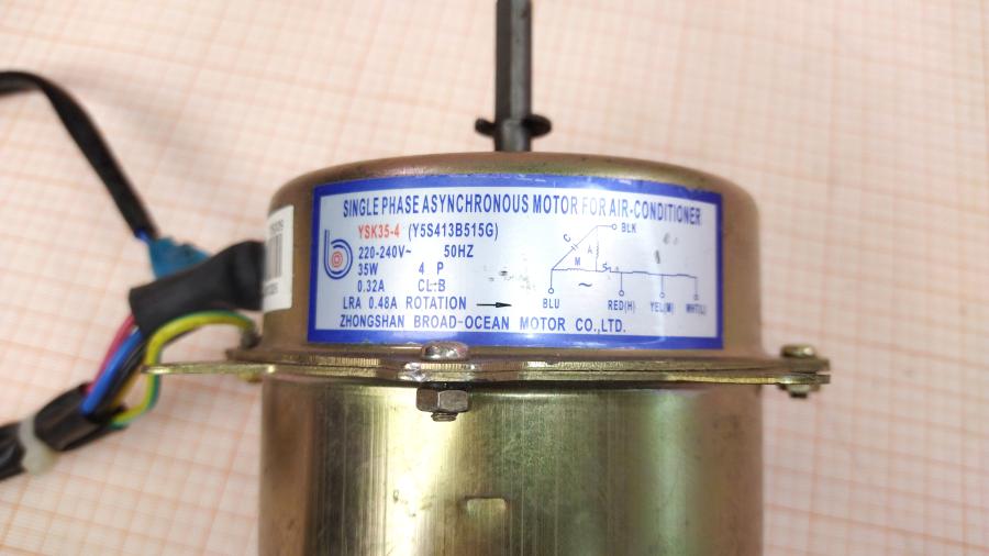 114-504-001 Электродвигатель для кондиционера  YSK35-3 (Y5S413B515G) #5