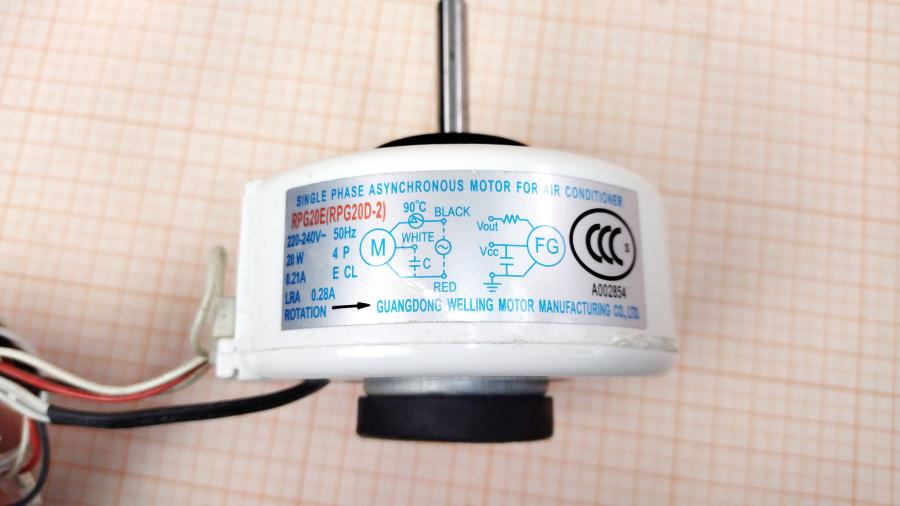 114-507-001 Электродвигатель для кондиционера  RPG20E (RPG20D-2) #3