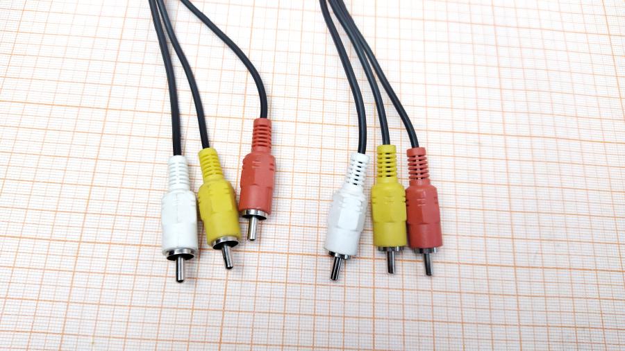 114-549-001 RCA video cable  1m/2x3RCA #2