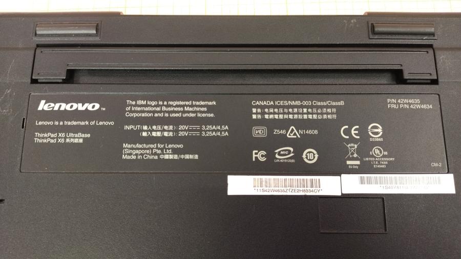 114-646-003 Репликатор портов LENOVO ThinkPad X6 UltraBase #18