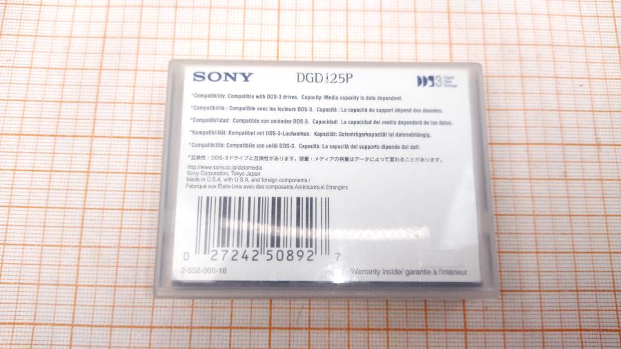 114-661-001 Картридж стримерный SONY DGD125P #3